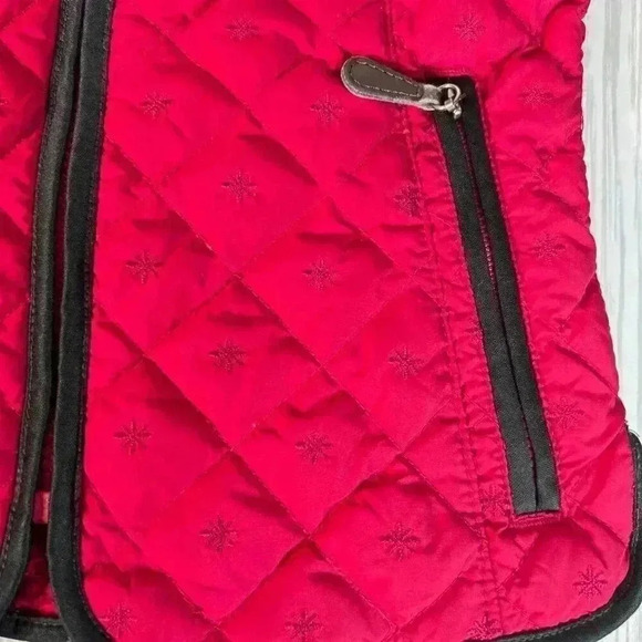 Eddie Bauer Kids Size S Red/black down filled embroirdered snowflate zippers ves - Picture 5 of 14